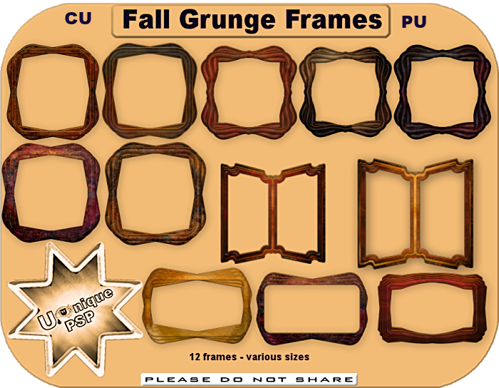 Fall Grunge Frames - Click Image to Close